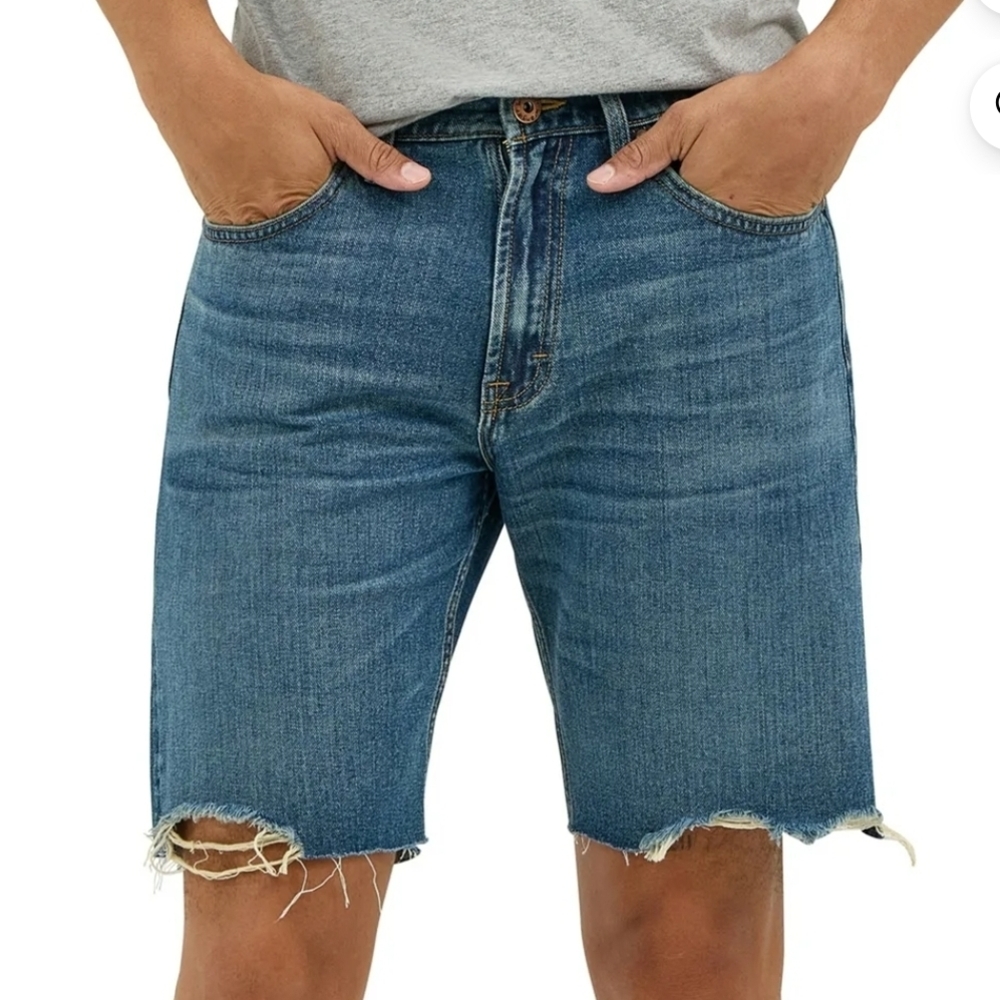 Wrangler Men's Distressed Blue Jean Shorts